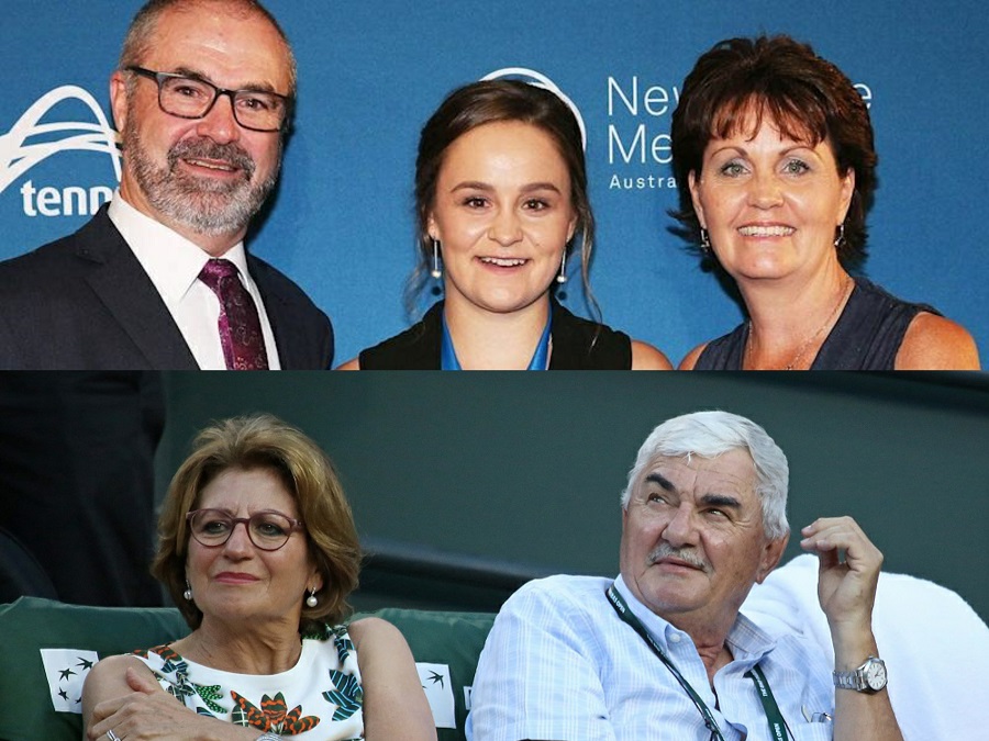 Ash Barty's parents and Roger Federer's parents