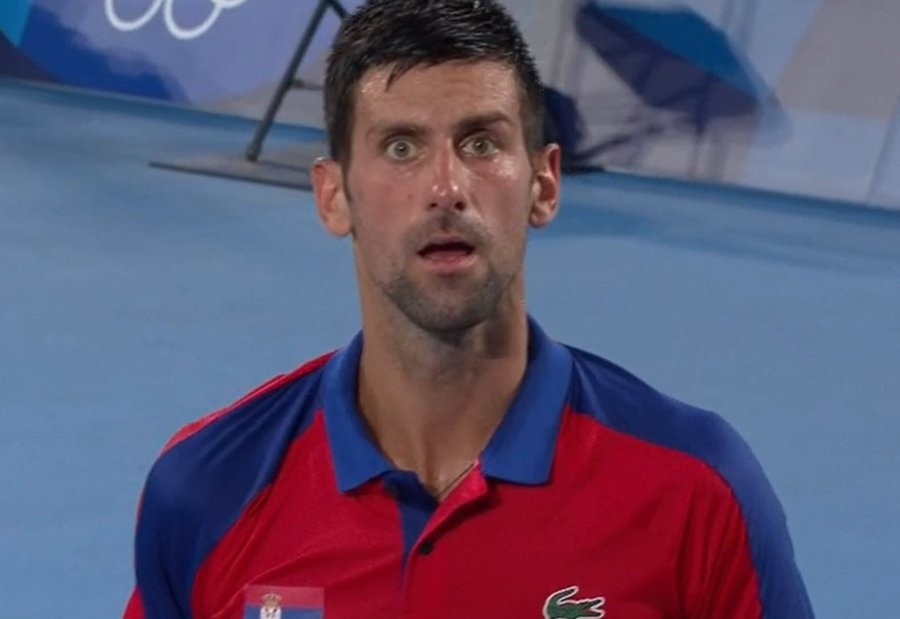 Djokovic staring