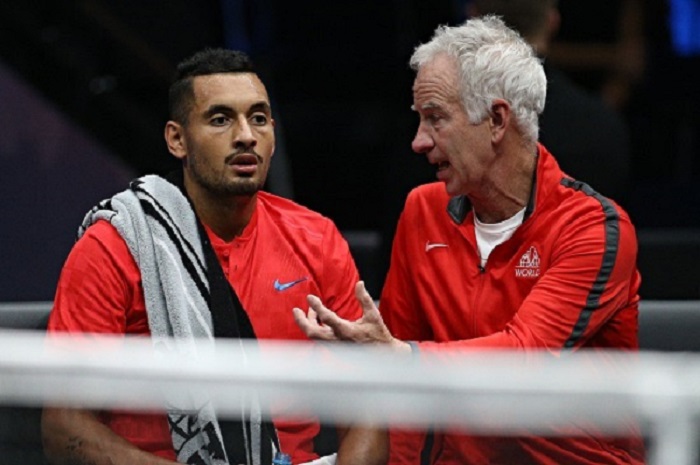 Nick Kyrgios and John McEnroe