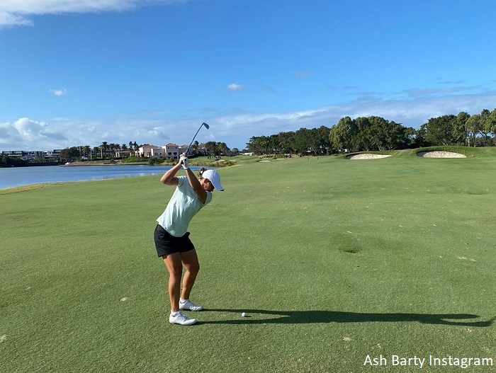 Ash Barty in her new sporting life ... golf