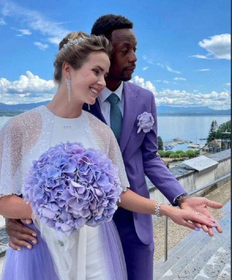 Gael and Elina on the wedding day