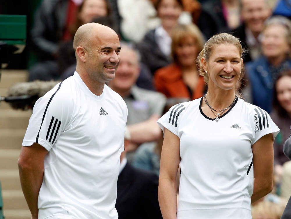 Andre Agassi with his wife Stephanie Graf