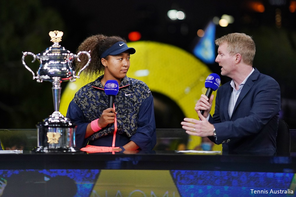 Naomi Osaka a future legend with Jim Courier an existing legend