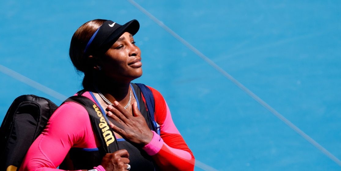Serena Williams leaving the Australian Open