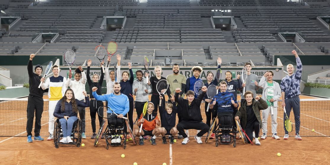 Après-midi de rêve pour la Team BNP Paribas Jeunes Talents, avec Tsonga sur le Central de Roland-Garros