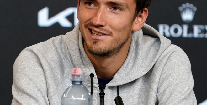 Daniil Medvedev is all smiles