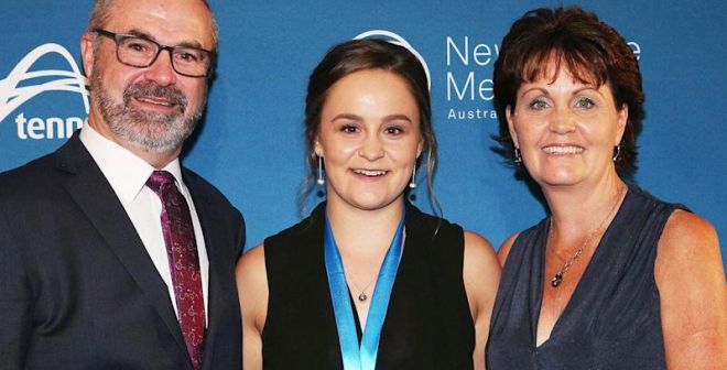 Ash Barty with her Parents